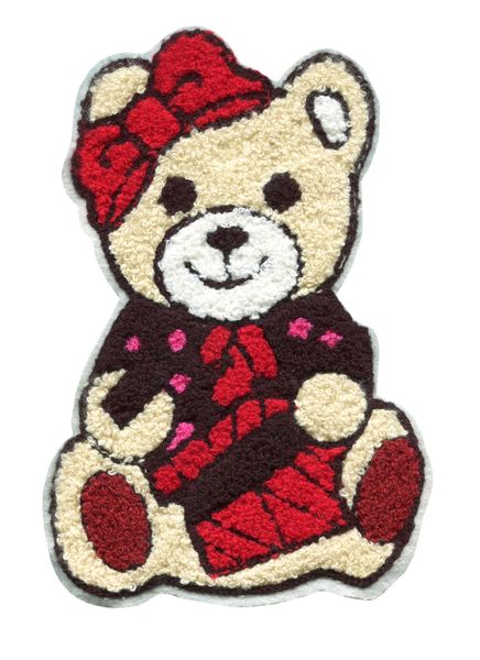 Extra Large Chenille Christmas Teddy Bear with Gift Patch (21cm)