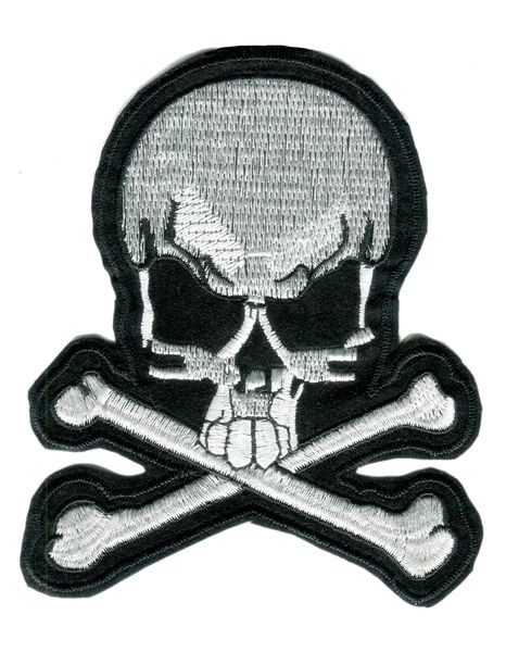 Skull Biker Patch 8cm