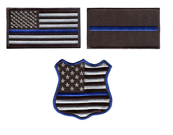 Blue Lives Matter BLM Patch Police Iron-On (4 Styles Available)