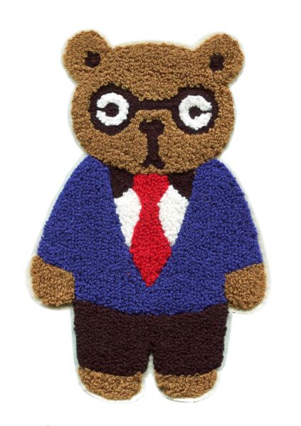 Extra Large Chenille Teddy Bear Patch (22.5cm)
