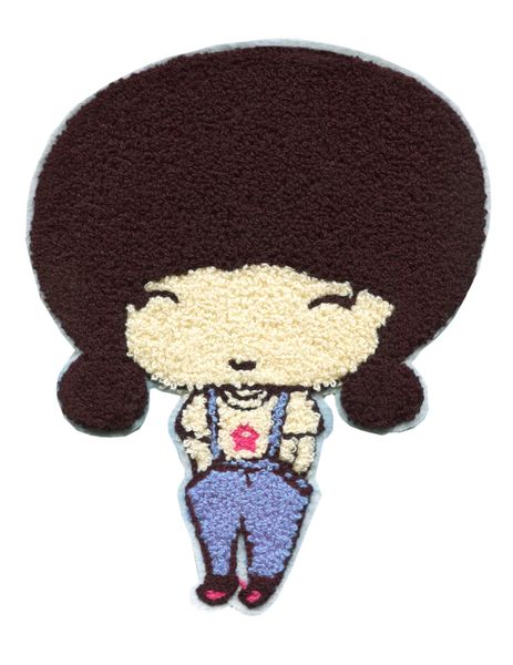 XXL Extra Large 24cm Chenille Cute Girl Patch Badge