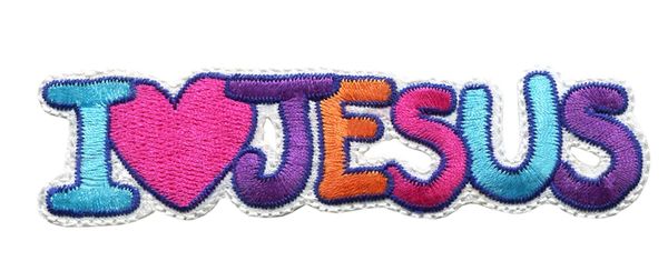 I Love Jesus Patch Vintage 70's Style13cm