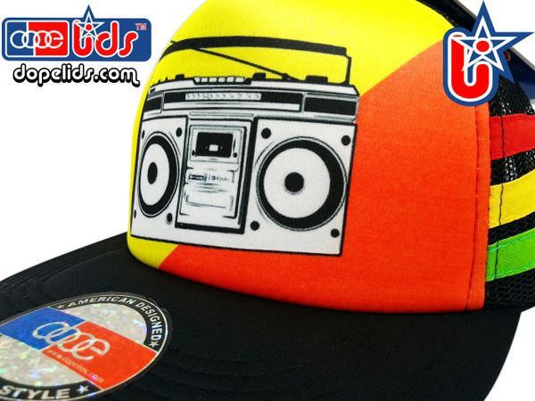 smARTpatches Truckers Rasta Boombox Skater Trucker Hat