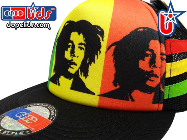 smARTpatches Truckers Rasta Bob Marley Reggae Skater Trucker Hat