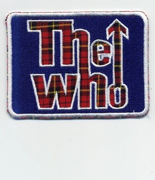 Vintage Style Tartan "The Who" Rock Patch 8.5cm x 6.5cm