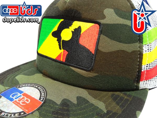 smARTpatches Truckers 89eighty Rasta DJ Camo Trucker Hat