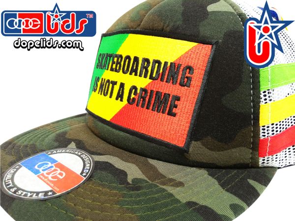 smARTpatches Truckers 89eighty Rasta Skater Camo Trucker Hat