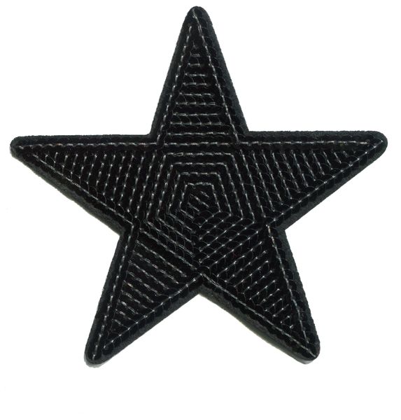 Star Patch Black Sequins (12cm)