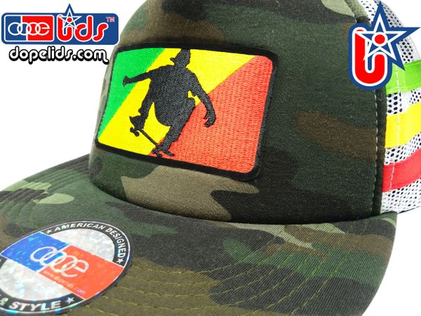 smARTpatches Truckers 89eighty Rasta Skater Camo Trucker Hat