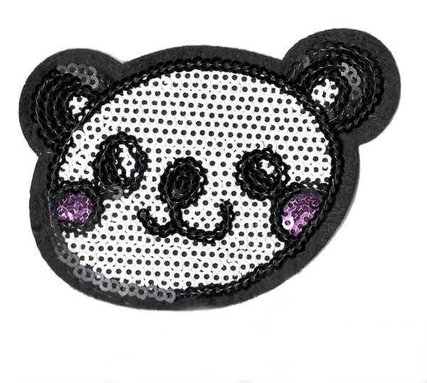 Panda Bear Patch Sequins 8.5cm