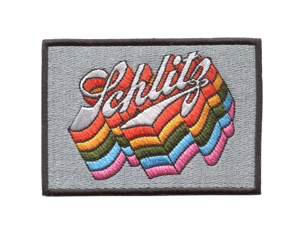 Schlitz Disco Style 70's Beer Patch 10cm x 7.25cm