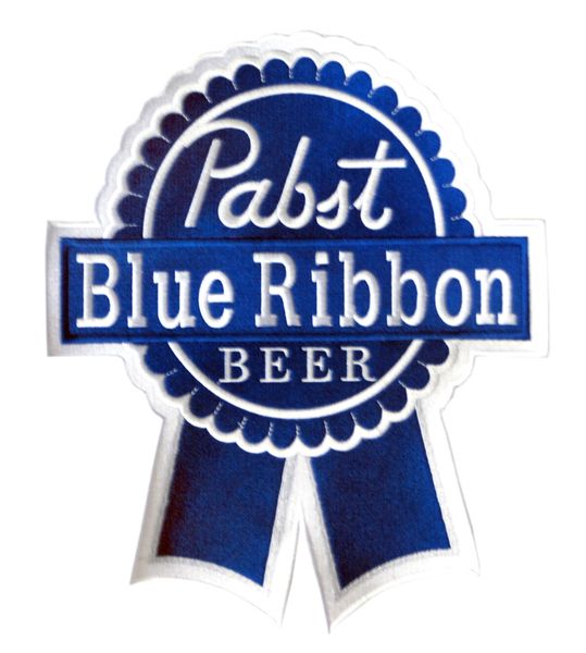 Pabst Blue Ribbon PBR Vintage Style Beer Patch XXL 30cm