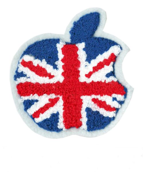 Union Jack Apple Patch Chenille 8cm