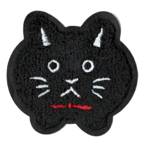 Black Cat Patch Chenille 8.5cm