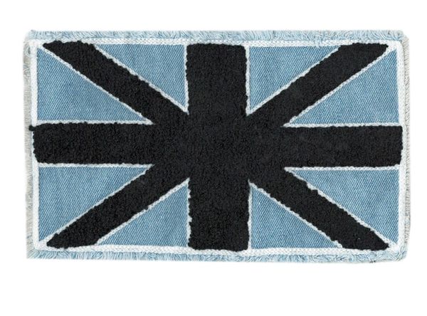 Union Jack Flag Patch Chenille on Denim XXL 23cm