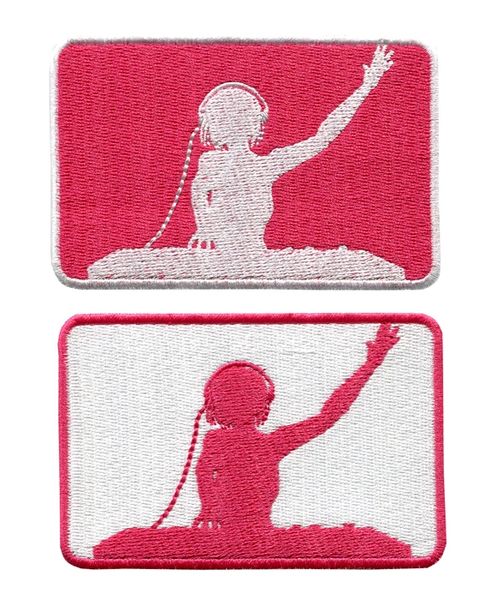 Lady DJ Patch 10cm x 6cm (2 Colors Inside)