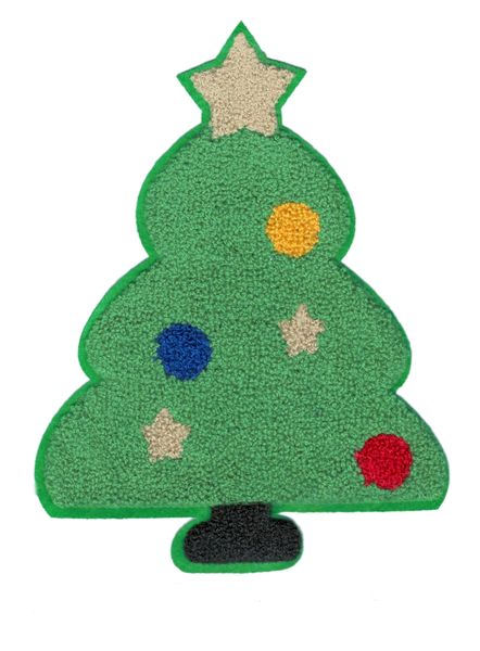 Christmas Tree Chenille Patch XXL 22cm