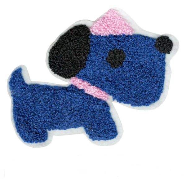 Cute Dog Chenille Patch XL 13cm