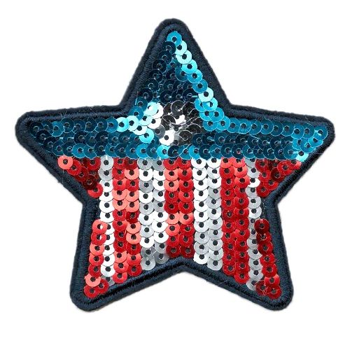 USA Star Patch Sequins 9cm