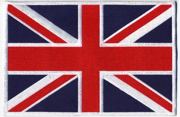 British Flag Union Jack Patch 21.5cm x 14.25cm (2 Sizes Inside)