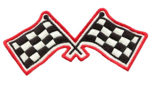 Checkered Flag Racing Patch 11cm