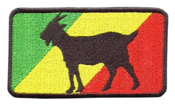 Rasta Goat Skater Patch 9.5cm x 6.5cm