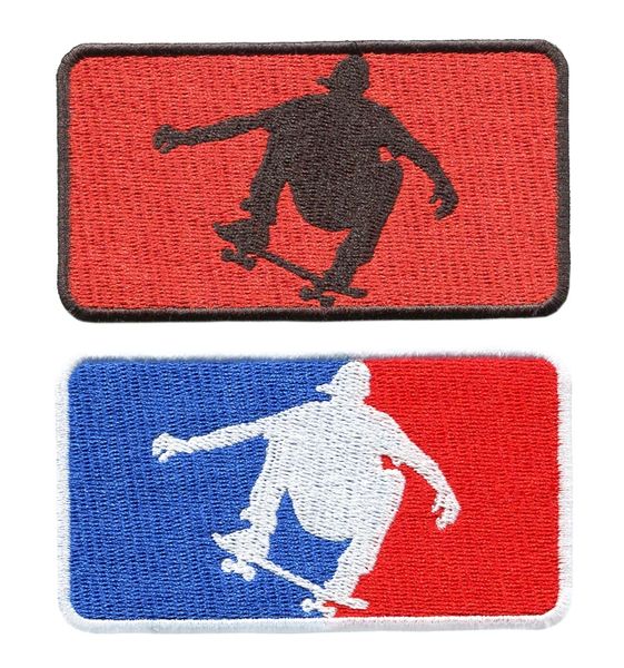 Skater Silhouette Patch 9.5cm.x 5.5cm 3 Colors Available!