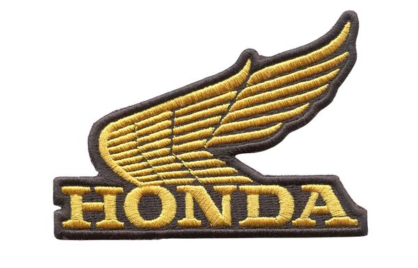 Honda Wing (Gold) Vintage Style Motorcycle Patch 10cm x 7cm (3 colors inside)