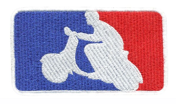 Scooter Scooterboy USA UK French Silhouette Patch 9.5cm x 5.5cm