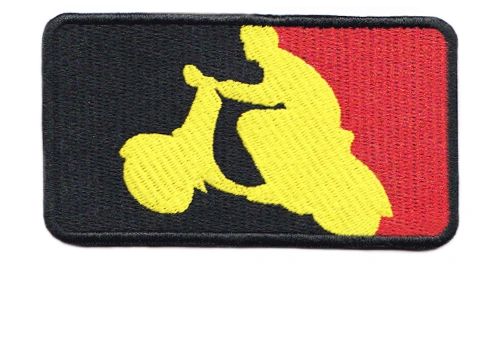 Belgian Begium Scooter Scooterboy Silhouette Patch 9.5cm x 5.5cm