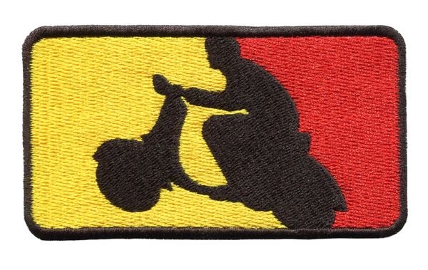 German Scooter Scooterboy Silhouette Patch 9.5cm x 5.5cm
