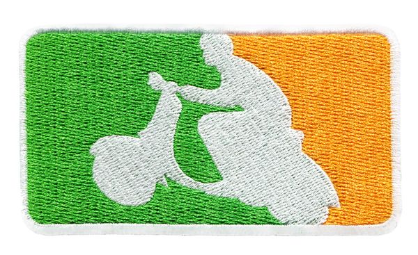 Irish Scooter Scooterboy Silhouette Patch 9.5cm x 5.5cm