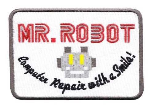 Super cool Robot Iron Patches for Clothing Mr Robot Embroidered