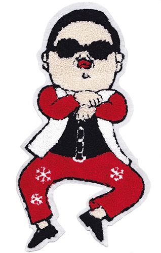 Chenille Gangnam Style Psy Patch 29cm