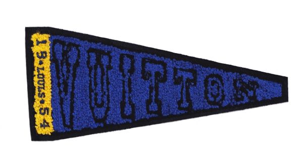 XXL Extra Large Chenille Pennant Patch 26.5cm