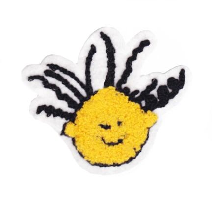 Cool Smiley Face Patch Chenille Smile Patch Badge 9.5cm