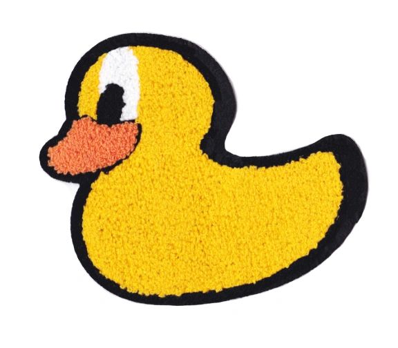 Yelow Rubber Ducky Chenille Patch 17cm