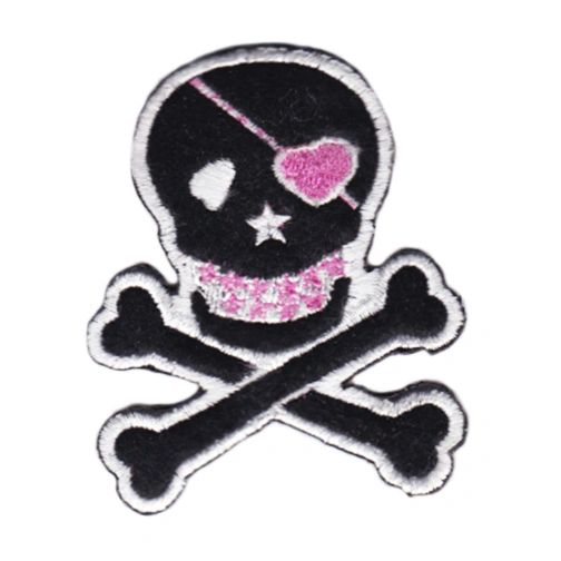 Skull Patch Girly Punk Skulls 7cm