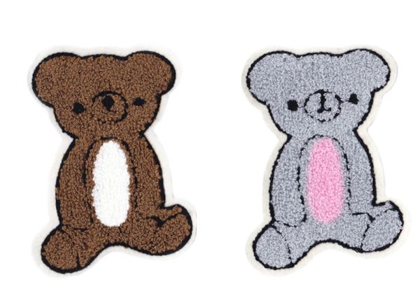 Chenille Teddy Bear Patch 14cm (2 Colors Available)