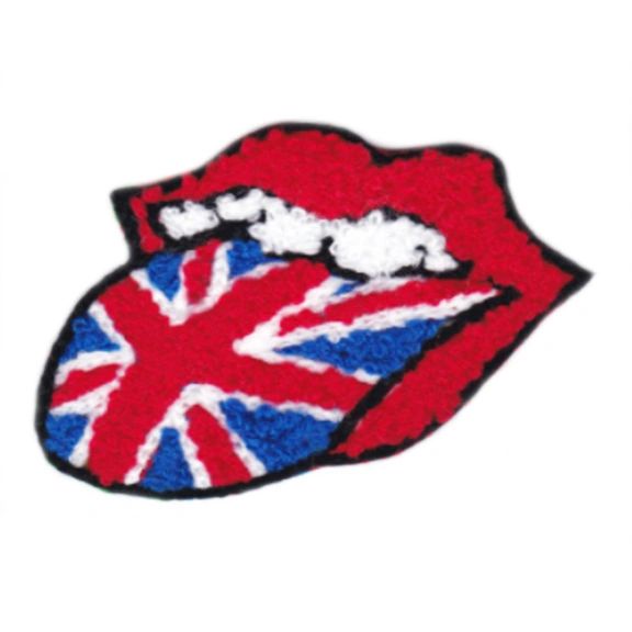 Chenille Vintage Style Rolling Stones Union Jack Rock Patch 9.5cm