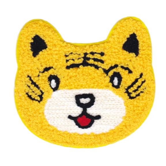 Cute Chenille Yellow Tiger Patch 11cm