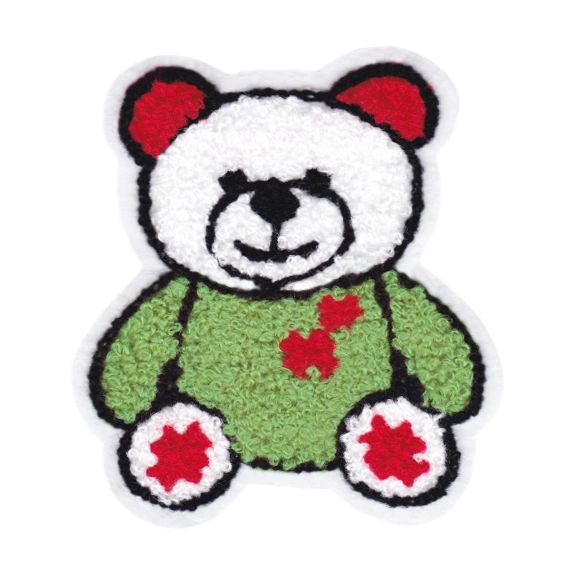 Chenille Teddy Bear Patch (10cm)