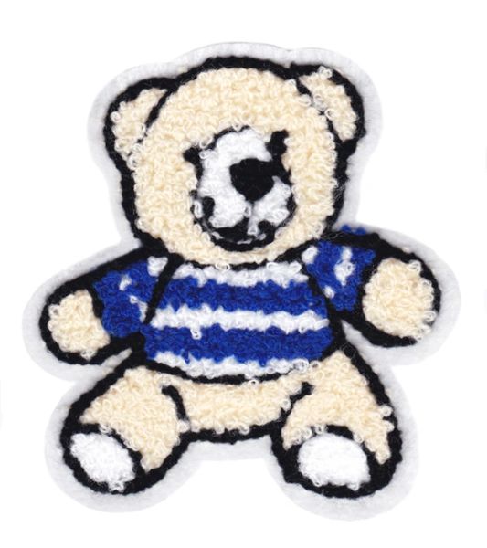 Chenille Teddy Bear Patch 10cm