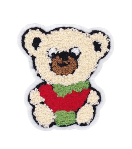 Chenille Teddy Bear Patch 10.5cm