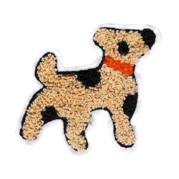 Cute Chenille Dog Patch 8.5cm