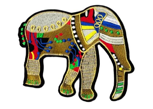 Beautiful XXL Extra Large Thai Indian Elephant Patch 22cm