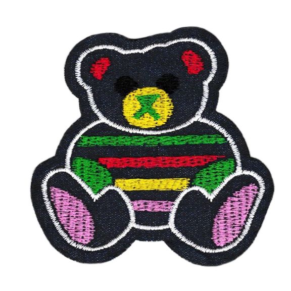 Cute Sitting Teddy Bear Patch 9cm