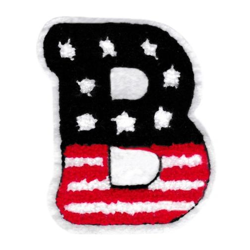 Large Chenille American Letter B Patch 9cm