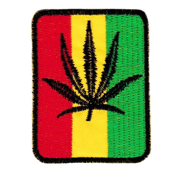 Rasta Weed Vintage Style New Old Stock Patch 7.5cm