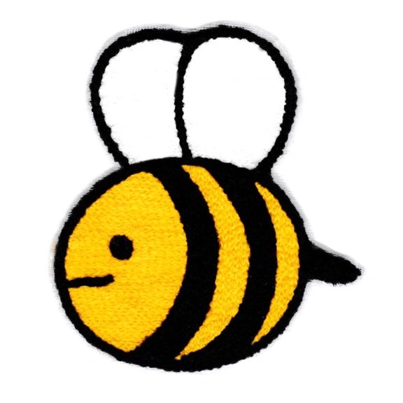 Large & Cute Chenille Bumble Bee Patch 10.5cm